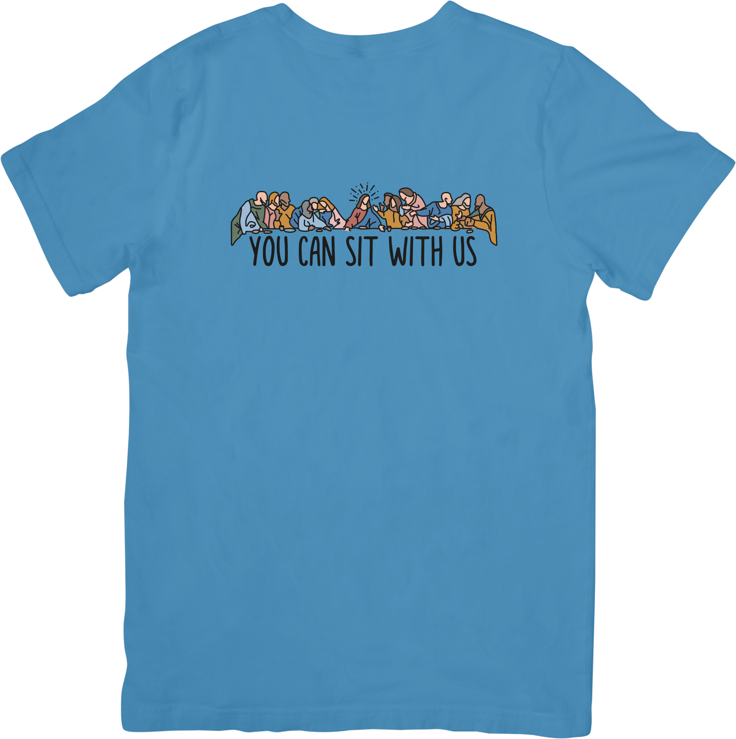 Colored You Can Sit With Us Comfort Colors Tee