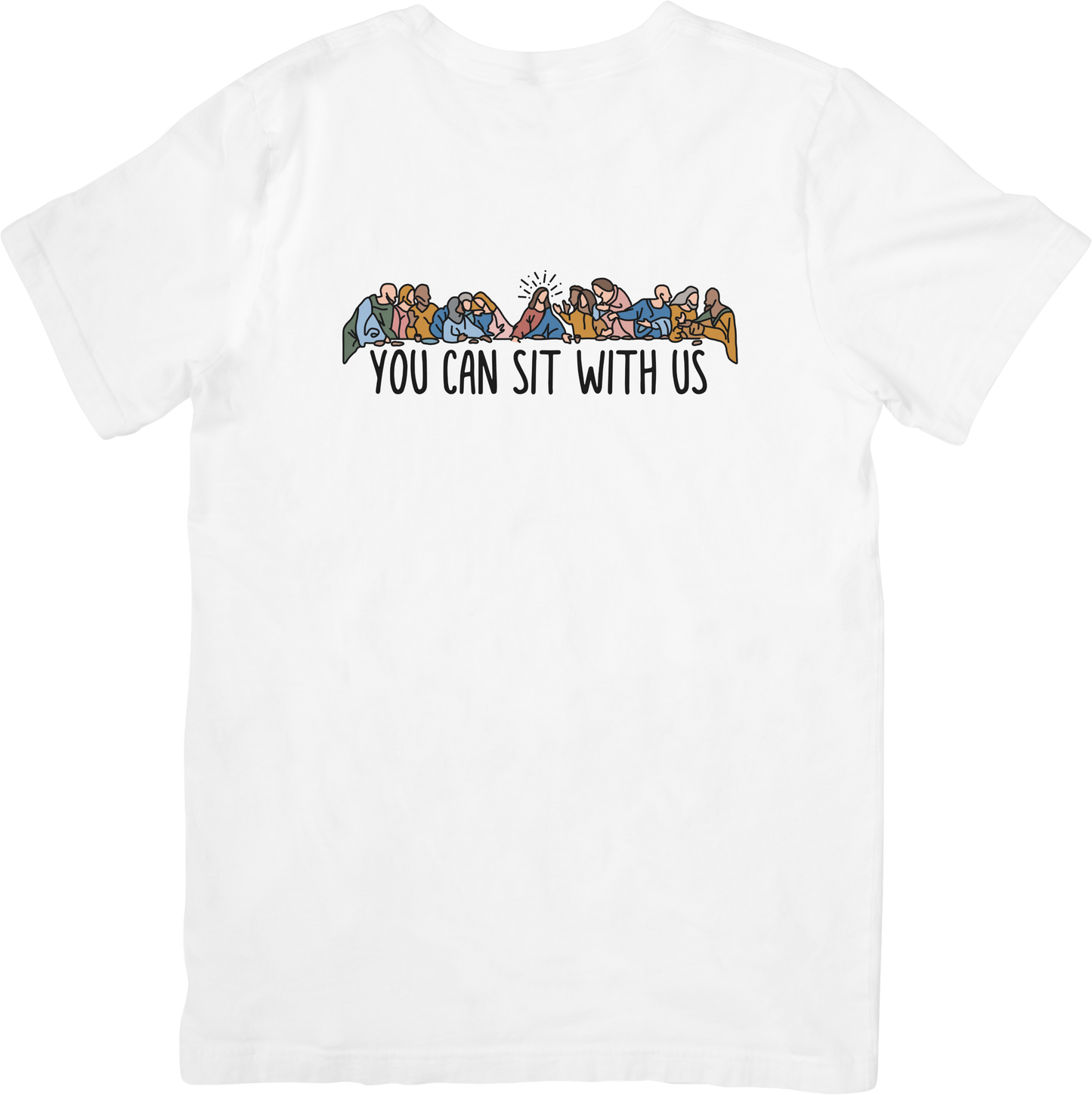 Colored You Can Sit With Us Comfort Colors Tee