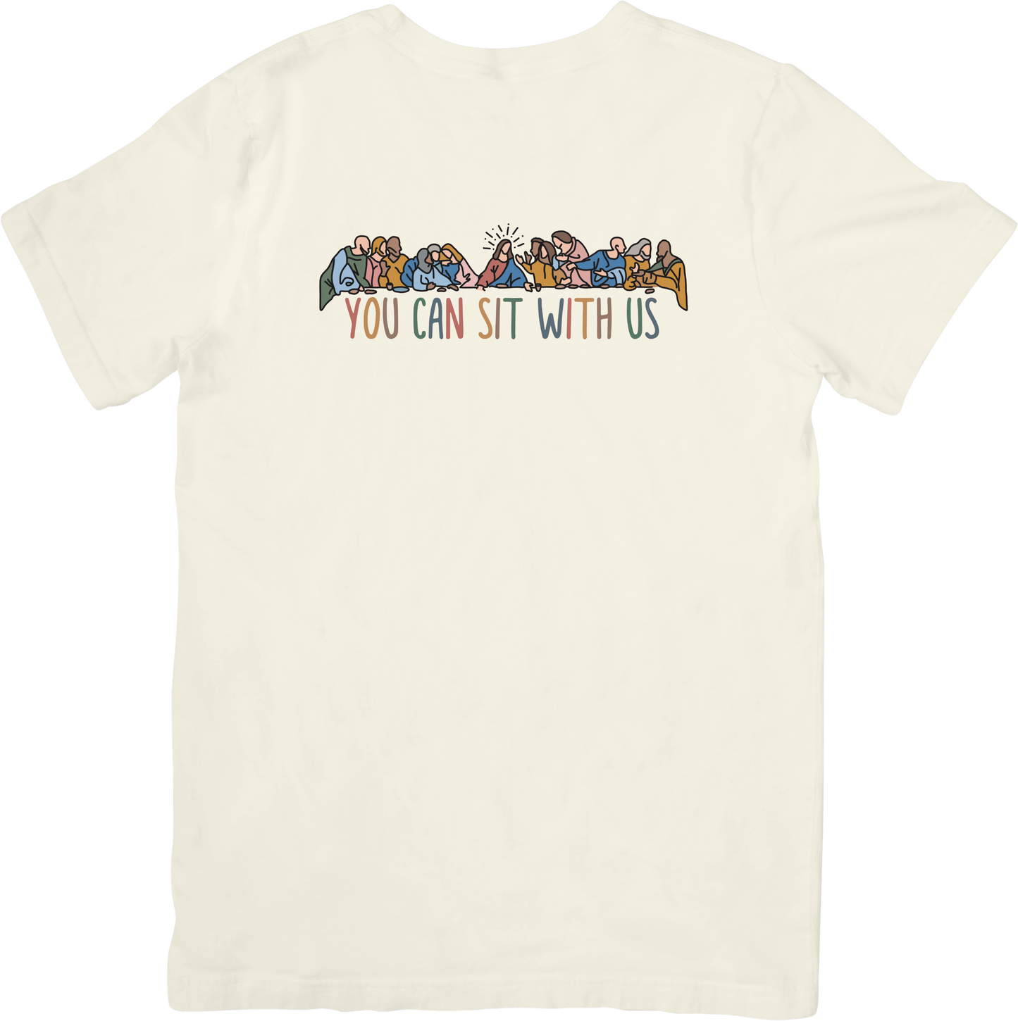 Colored You Can Sit With Us Comfort Colors Tee