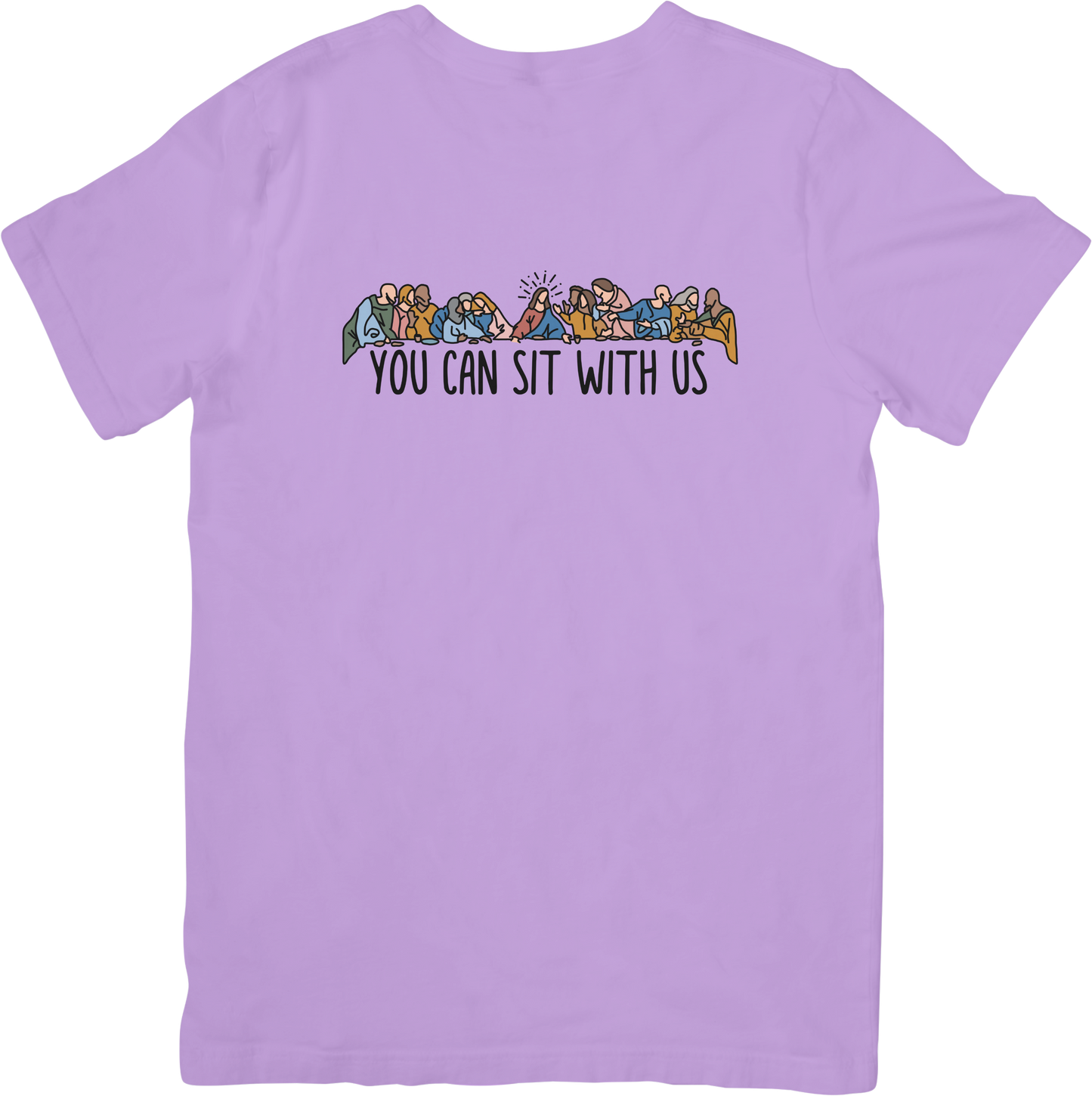 Colored You Can Sit With Us Comfort Colors Tee