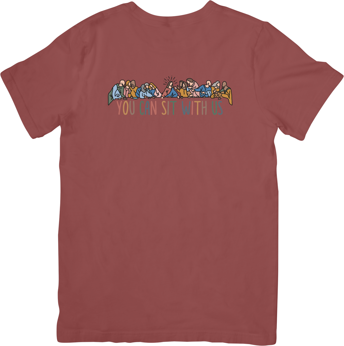 Colored You Can Sit With Us Comfort Colors Tee