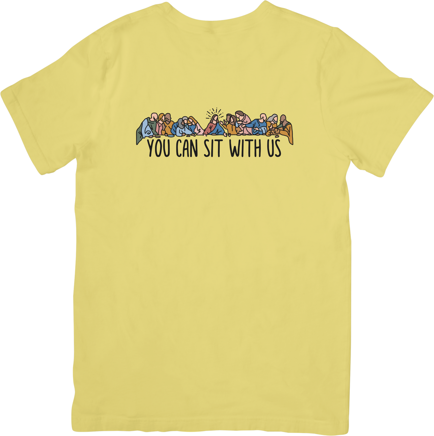 Colored You Can Sit With Us Comfort Colors Tee