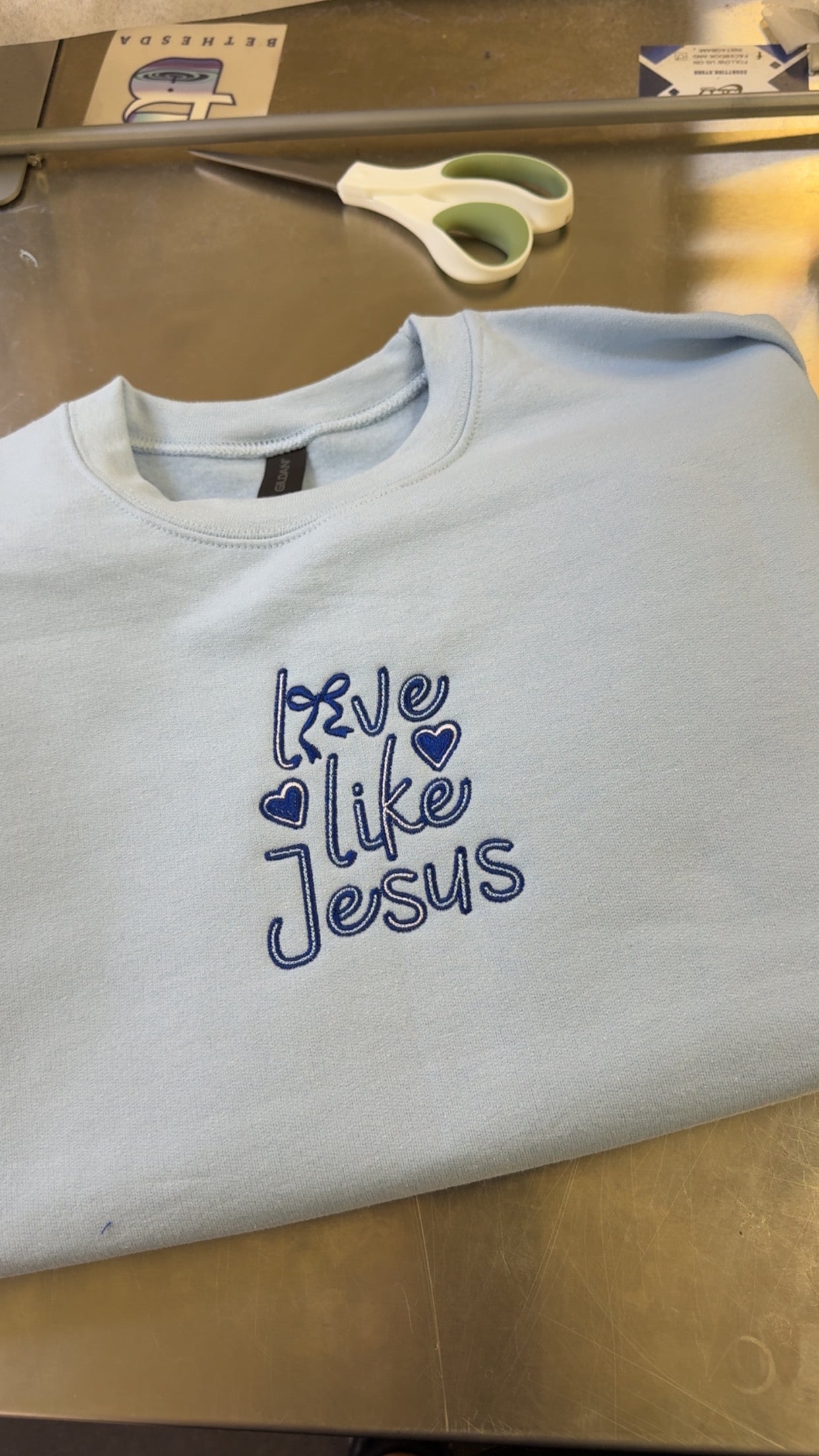 Love like Jesus Embroidered Crew