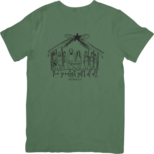 Greatest Gift of All Nativity Christmas Tee