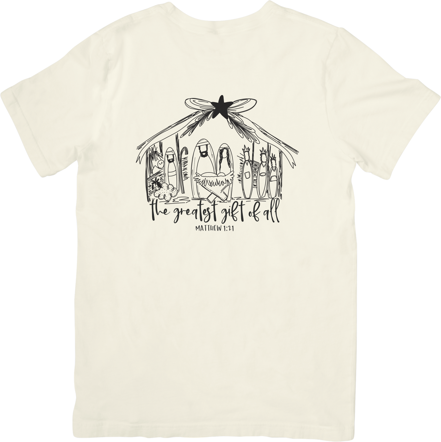 Greatest Gift of All Nativity Christmas Tee