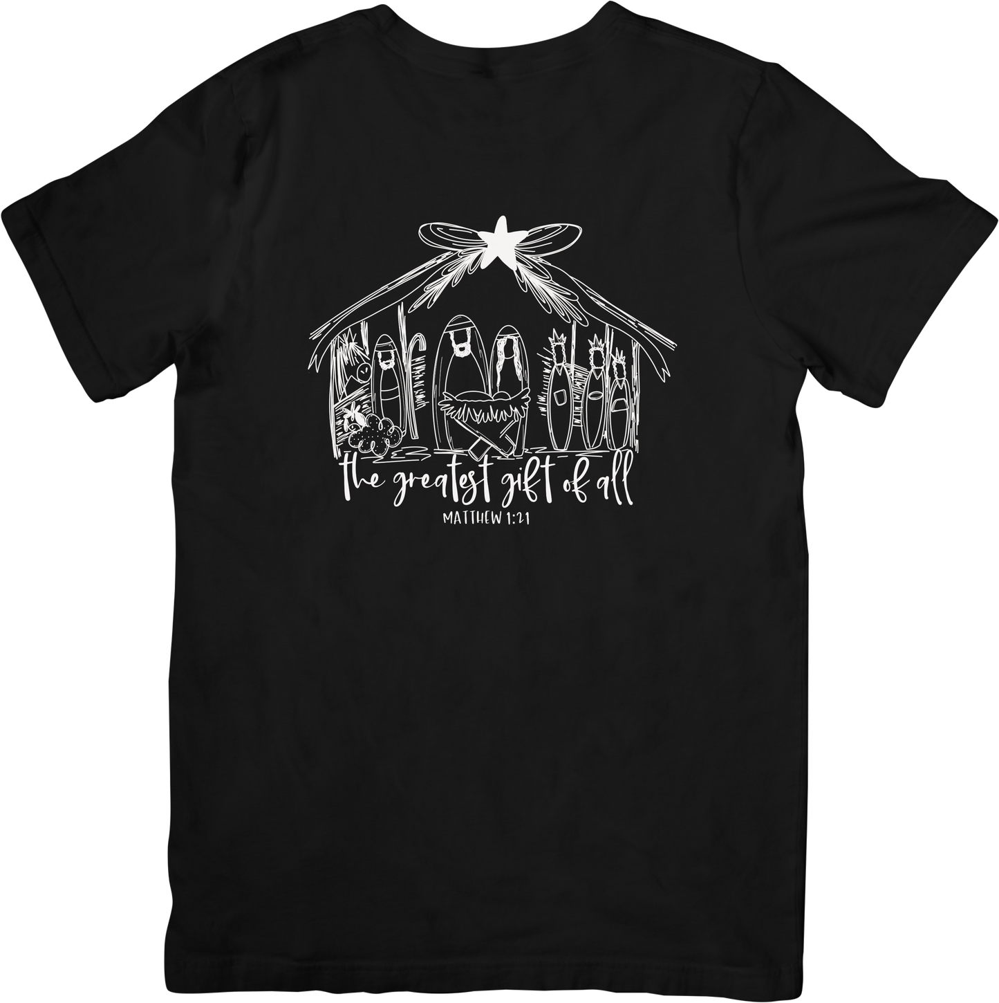 Greatest Gift of All Nativity Christmas Tee