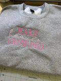 Make Heaven Crowded Embroidered Crew Neck