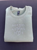 Normal Isnt Coming Back Embroidered Crew