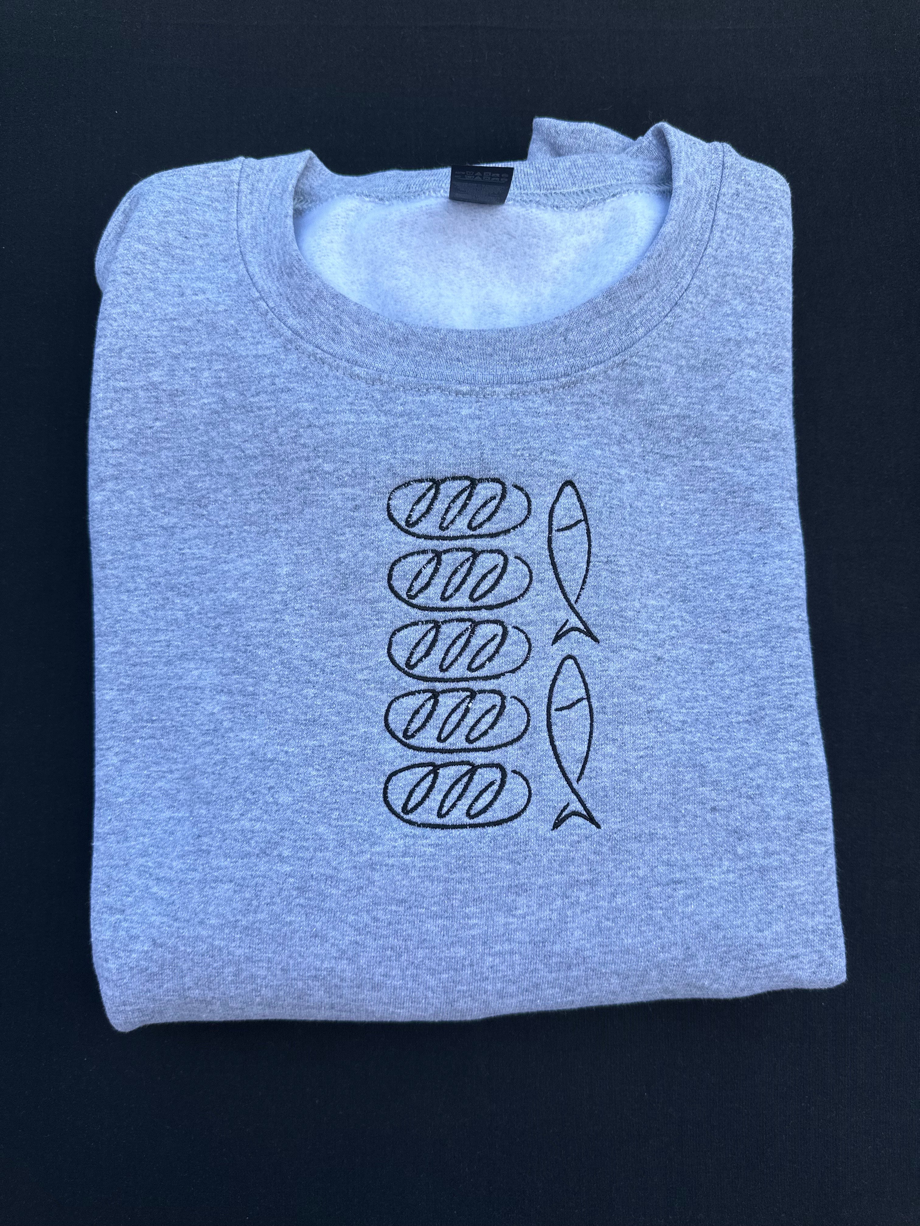Fishes and Loaves Embroidered Crew