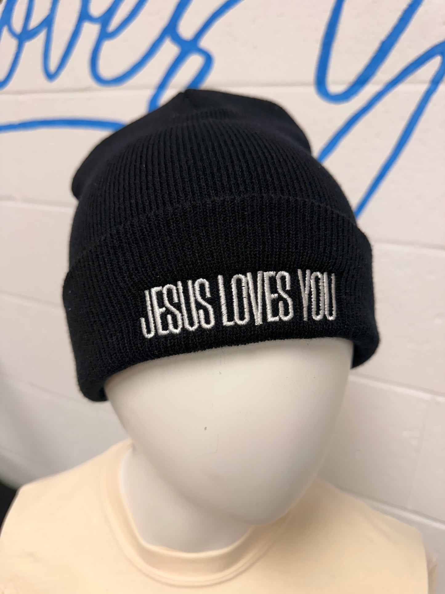 Jesus Loves You Embroidered Beanie