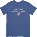 Loves Jesus & America Too Tee