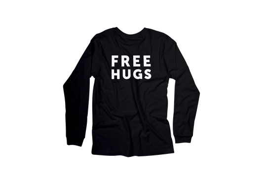 Free Hugs Long Sleeve Tee - Charcoal