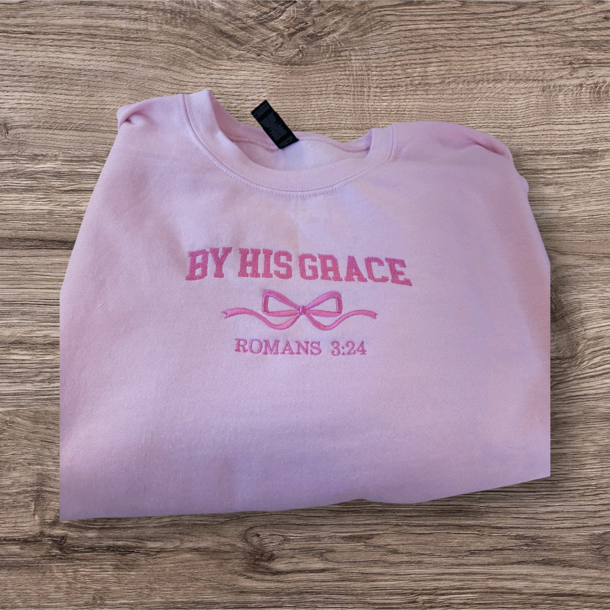 By His Grace Embroidered Crewneck